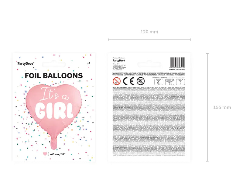 Folie ballong It´s a girl