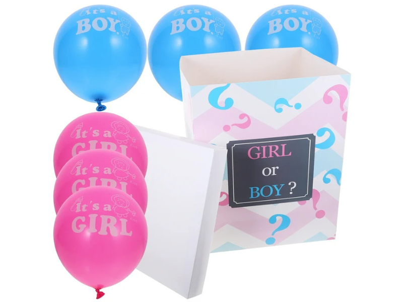 Gender reveal ballongbox - ”Girl or Boy?”