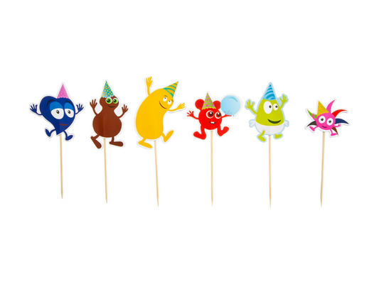 Cake picks Babblarna 6-pack
