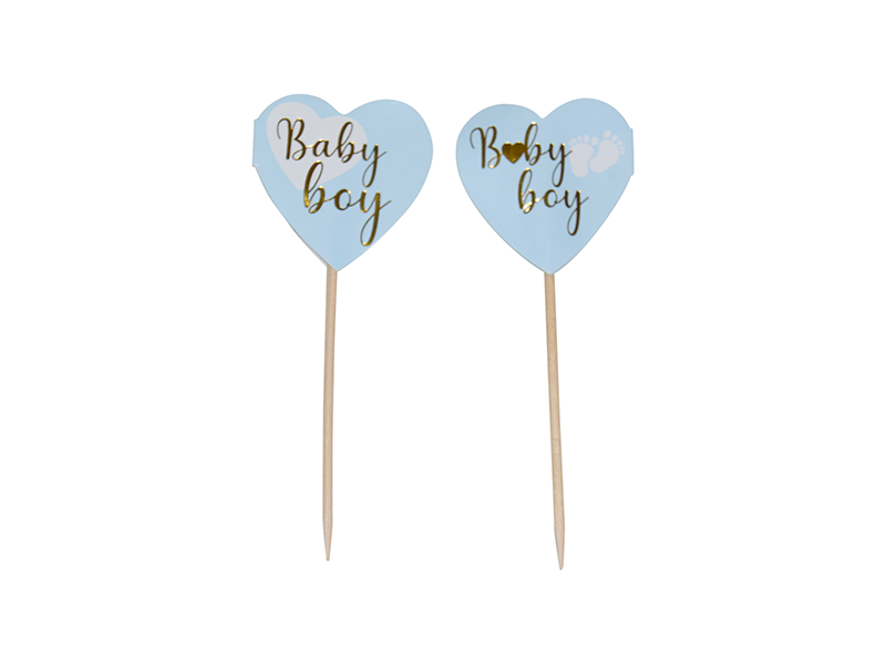 Cake picks baby boy 10-pack